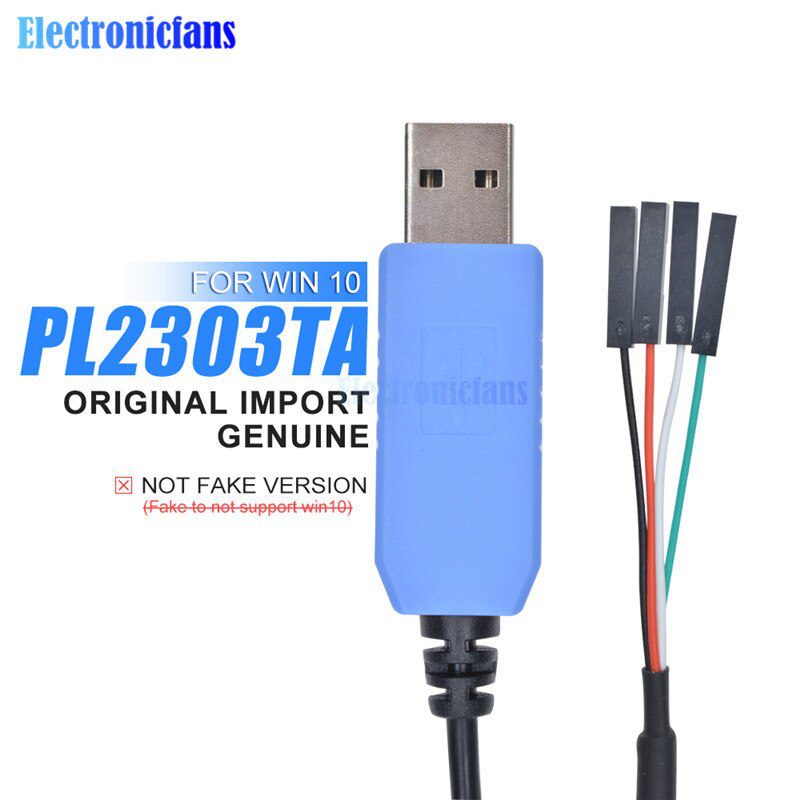 Câble Convertisseur USB Vers TTL Série PL2303TA - Pour Arduino, Raspberry Pi, Tests électroniques - Compatible Win XP à 8.1 - 3