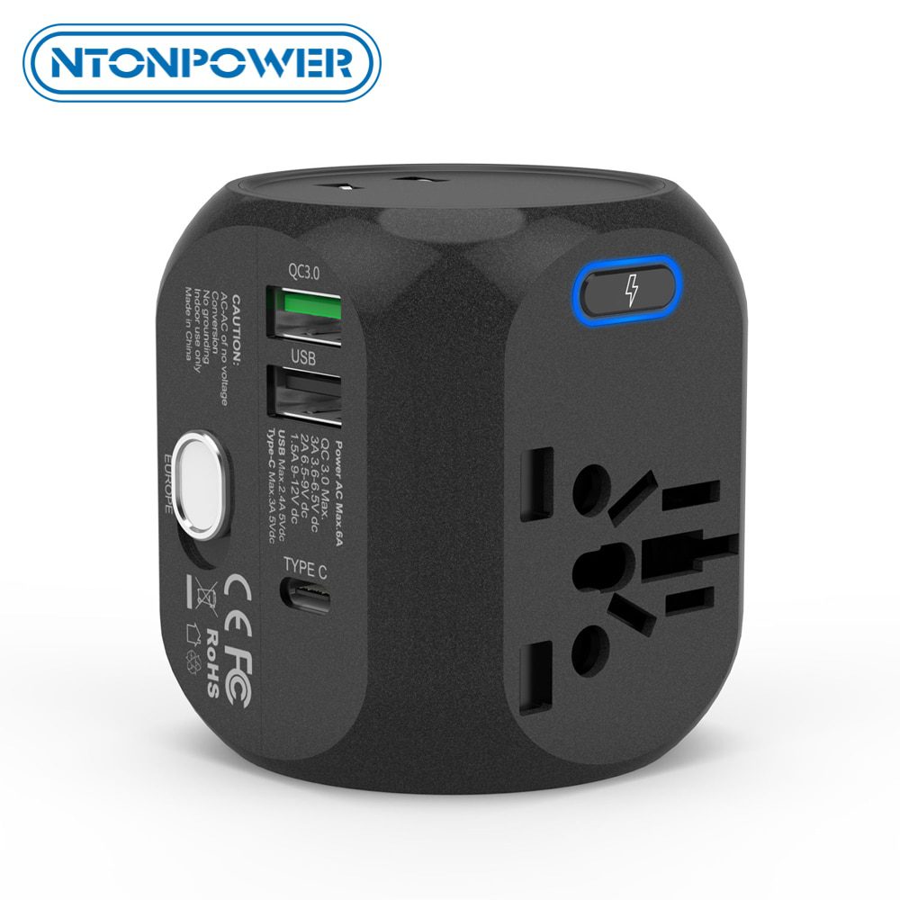 Adaptateur Universel Voyage Conair Travel Smart - USB + 3 Prises (Neuf)