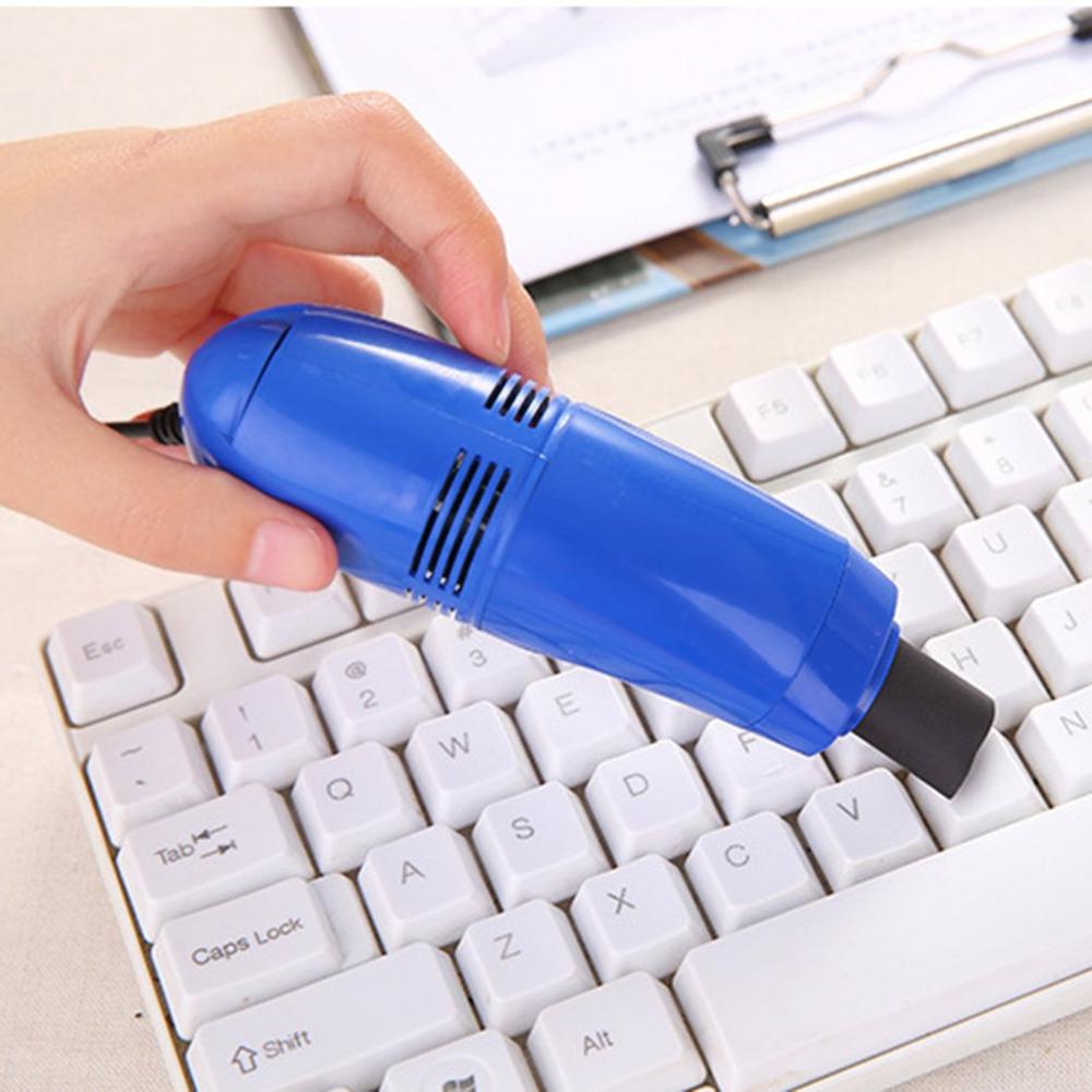bleu, noir ,Blue Mini ordinateur aspirateur USB clavier Cleaner PC Kit de nettoyage de poussière de brosse dordinateur portable 