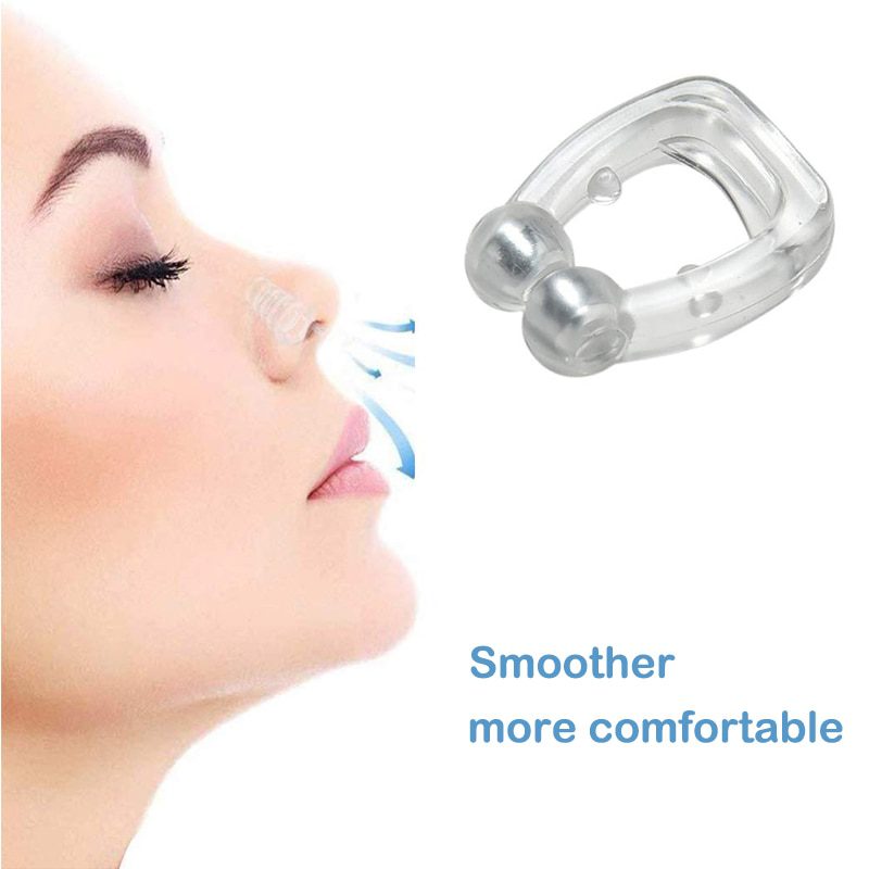 Clip Anneau Magnétique Pour Nez Anti-ronflement - En Silicone Transparent, Aide Pour Apnée Du Sommeil