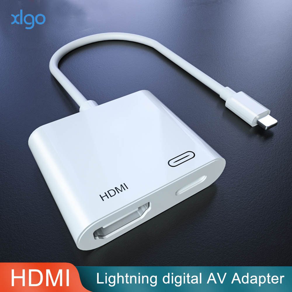Adaptateur HDMI pour convertisseur AV Lightning vers numérique connecteur  de câble USB 4K jusqu'à 1080P HD pour iPhone X/11/8 P/6 S/7 P/iPad Air/iPod  (About 11cm)