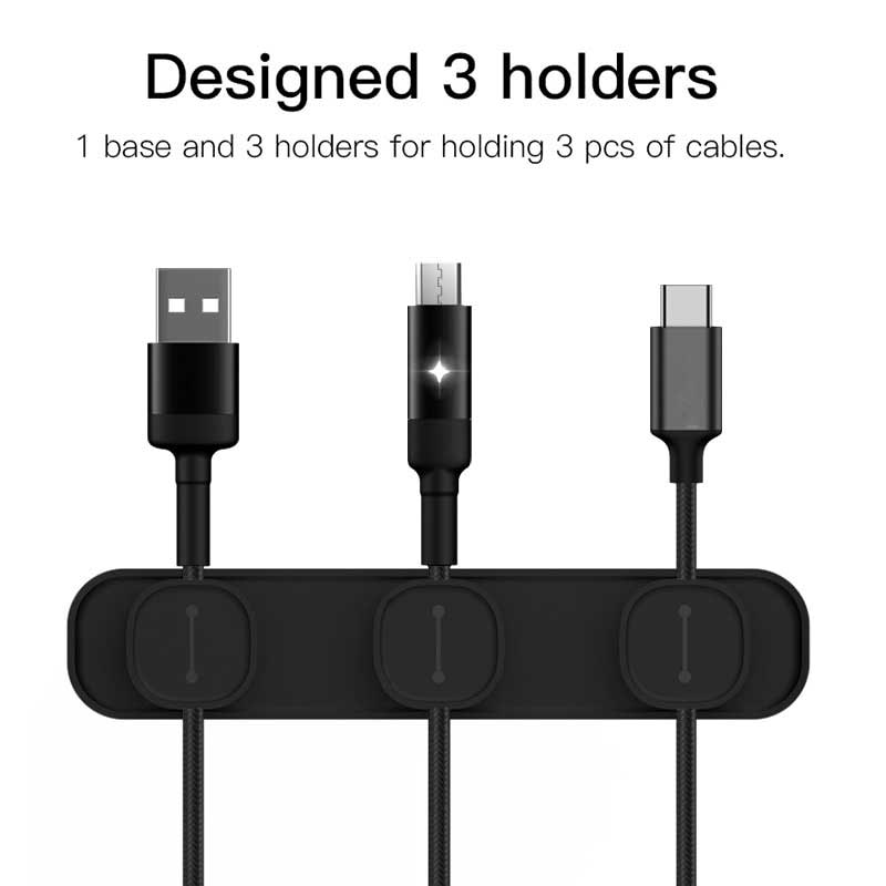 Clips Câbles Support De Câble Magnétique 6 Pcs Magnetic Cable Clips Clips De Câble Magnétiques Pour Bureau Table De Nuit Cables De Charge Hdmi Usb Cables Audionoir 87701228 Fixation Câbles Cuisine Chambre