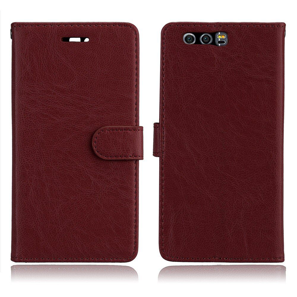Étui Portefeuille Flip Cover En Cuir PU Pour Honor 9 - Pochette Avec Support Et Rangement Cartes