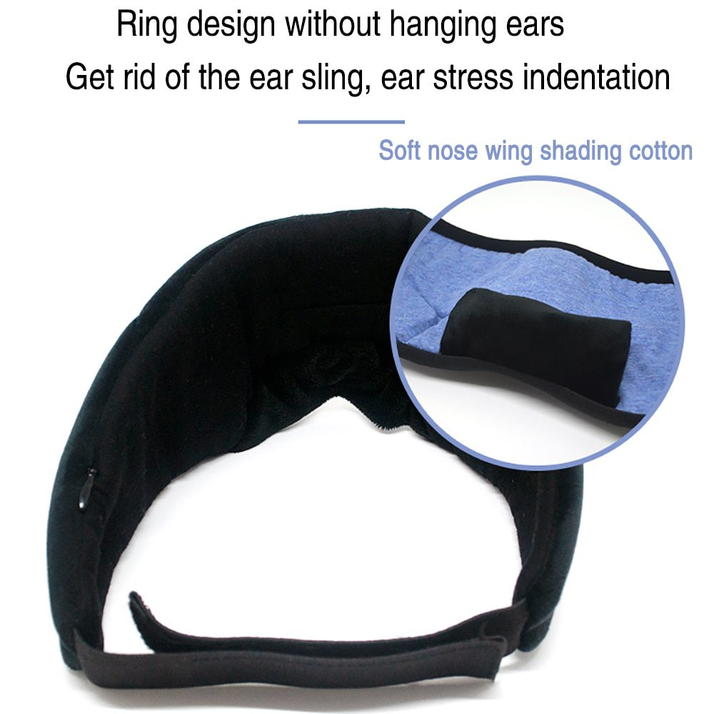 Casque De Sommeil Sans Fil – Masque Yeux + écouteurs, Bloque Lumière, 8h Autonomie, Lavable