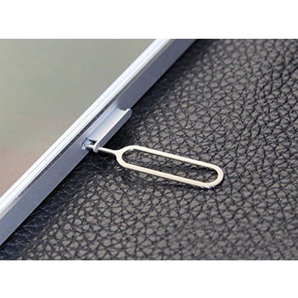 Kit De 6 Outils D'Éjection De Carte SIM Avec Porte-Clés - Acier Inoxydable + Silicone - Noir/Rouge