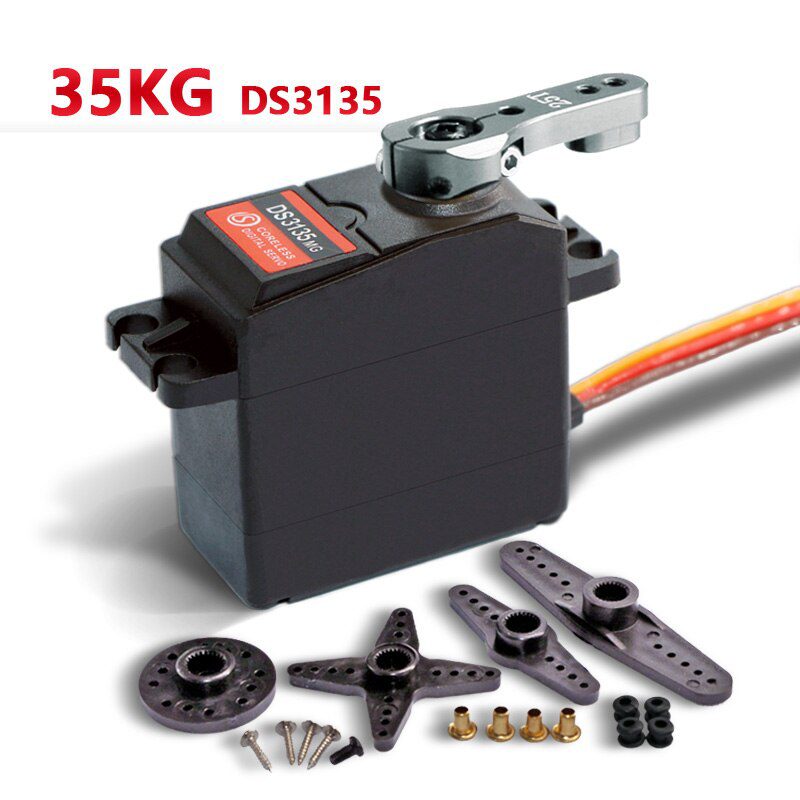 Servo Moteur Numérique 35kg étanche - 270°, 7.4V, Engrenage Métal - Pour Voitures RC 1/8, 1/10, Robots