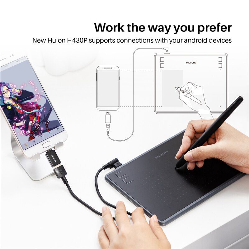 HUION H430P dessin graphique tablettes numériques Signature stylo ...