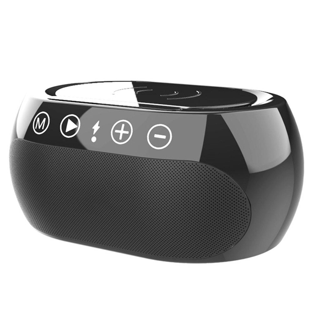 Mini Haut-Parleur Bluetooth Et Chargeur Sans Fil Compatible Qi Et Station D Accueil