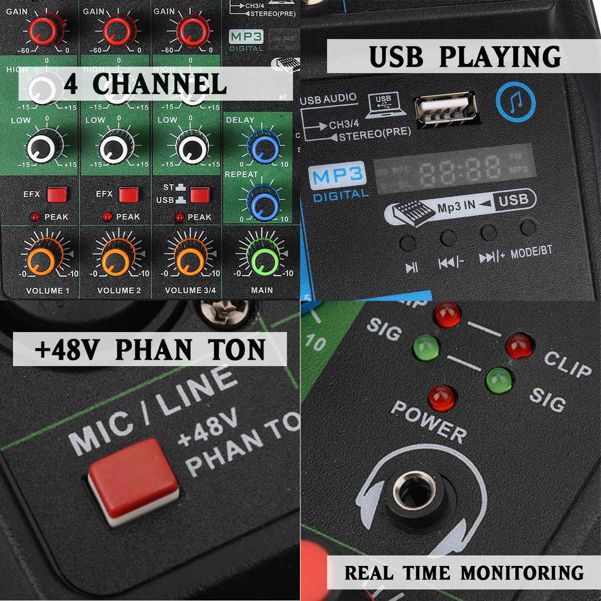 Table Mixage DJ Enfant – Piano Portable USB Avec Lumières – Effets DJ Et Micro – Cadeau Musical 3-12 Ans