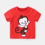 T-shirt manches courtes fille | Vêtements d'été décontractés, en coton, pour bébés garçons