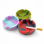 Cendrier circulaire en Silicone | Nouveau cendrier en Silicone, psychedelique doux rond, support de fumée de verre, cendrier sur mesure porte-Cigarette