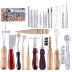 MIUSIE cuir artisanat poinçon outils Kit couture sculpture travail main couture selle Groover cuir artisanat outils ensemble Kit