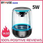 BYMUSE C7 "5W" sans fil Bluetooth haut-parleurs LED lumières stéréo colonne Portable haut-parleur TF carte FM pour téléphones haut-parleur HIFI