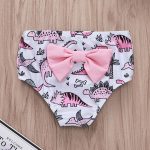 2020 été bambin maillots de bain bébé fille dinosaure gland Bikini licou Bow 3pces maillot de plage tenue maillot de bain maillots de bain