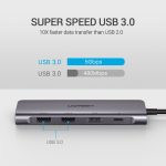 Moyeu USB C Ugreen Type C à Multi USB 3.0 HUB adaptateur HDMI Dock pour MacBook Pro Huawei Mate 30 USB-C 3.1 Port de répartiteur Type C HUB
