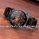 KEVIN nouveau Design Couple montres mode noir cadran rond en acier inoxydable bande Quartz montre-bracelet hommes femmes amant cadeaux