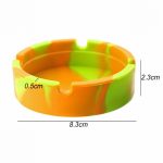 Cendrier circulaire en Silicone | Nouveau cendrier en Silicone, psychedelique doux rond, support de fumée de verre, cendrier sur mesure porte-Cigarette