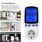Compteur d'eau numérique | Mesure du coût de l'électricité, analyseur de prise de mesure du coût de l'électricité, prise US/AU/EU/FR