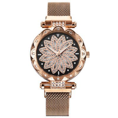 Mode de luxe femmes montres Bracelet décontracté en cuir cristal montre-Bracelet