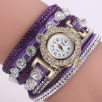 Montres à Quartz femmes montres accessoires de luxe mode décontracté analogique Quartz strass Bracelet montre cadeau livraison gratuite Z5