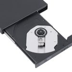 Nouvelle lumière 13.5*13.2*1.6 cm Ultra mince externe Slot-in USB 2.0 externe DVD Combo CD-RW lecteur de graveur cd± rw DVD ROM noir