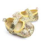Chaussures de berceau en cuir PU | Chaussures de premiers marcheurs, chaussures de princesse pour bébés filles d'intérieur à semelles souples avec nœud papillon, chaussures de marche pour bébés