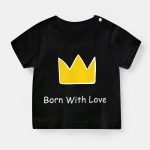 T-shirt manches courtes fille | Vêtements d'été décontractés, en coton, pour bébés garçons