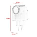 Universel plastique + métal 110 V-240 V 50-60Hz ca à 12V DC ue adaptateur secteur de voiture adaptateur convertisseur allume-cigare
