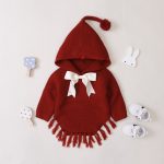 Nouveau hiver nouveau-né bébé filles garçons chandails tricotés manteau mignon belle enfant en bas âge enfants veste nœud vêtements d'extérieur manteau automne vêtements