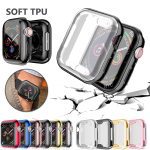 Housse de montre pour Apple Watch series 5 4 3 2 1 étui 42mm 38m 40mm 44mm mince protecteur de boîtier en TPU pour iWatch 4 44mm