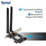 Double bande 2974Mbps Wifi6 Intel AX200 PCIe sans fil adaptateur Wifi 2.4G/5Ghz 802.11ac/ax Bluetooth 5.0 AX200NGW carte ordinateur de bureau