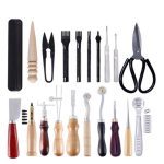 MIUSIE cuir artisanat poinçon outils Kit couture sculpture travail main couture selle Groover cuir artisanat outils ensemble Kit