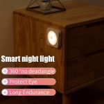 Intellig LED veilleuse Mini capteur de lumière contrôle batterie Charge veilleuse lampe pour enfants enfants salon chambre éclairage