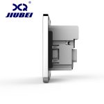 Jiubei panneau de verre en cristal blanc 2A double Port USB adaptateur de chargeur mural prise de charge avec adaptateur mural usb prise de courant ue Pow