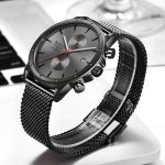 Montres hommes haut de gamme marque de luxe LIGE montre d'affaires hommes chronographe plein acier étanche analogique Quartz montre-bracelet mâle horloge + boîte