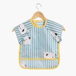 Quaslover-bibelots pour bébés en coton | Accessoires de dessins animés pour enfants, manches courtes, écologiques, imperméables, vêtements lavables pour l'alimentation des bébés