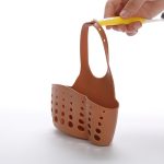 Ventouse utile éponge de cuisine | Porte-vidange PP caoutchouc toilette organiseur étagère de rangement éponge panier de rangement outils de lavage pour tissus