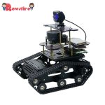 Bricolage intelligent Robot réservoir châssis voiture avec Radar Laser pour framboise Pi 4 (2G) -noir