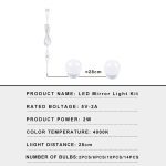 USB LED 5V lampe de maquillage applique murale beauté 2 6 10 14 Kit d'ampoules pour coiffeuse Stepless Dimmable Hollywood vanité miroir lumière
