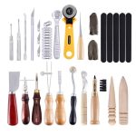 MIUSIE cuir artisanat poinçon outils Kit couture sculpture travail main couture selle Groover cuir artisanat outils ensemble Kit