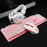 4 pièces rétro-éclairage ergonomique étanche USB clavier ensemble éclairé jeu souris casque accessoires Pad ordinateur mécanique maison