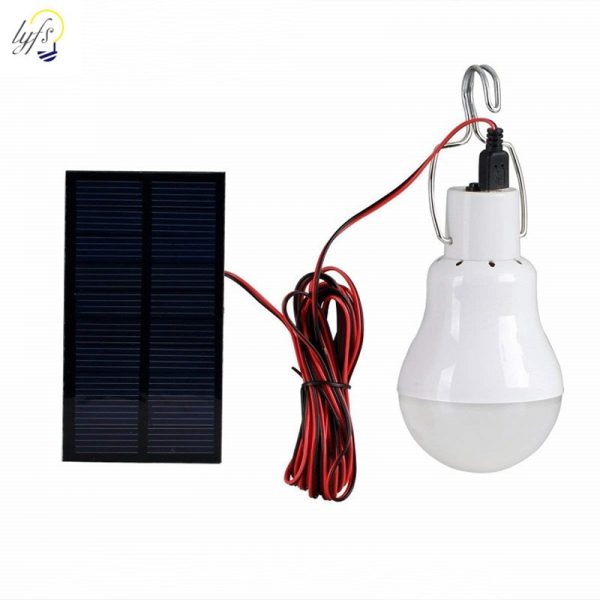 Luz lumière solaire 12 éclairage extérieur étanche à LED ampoule solaire suspension lampe cour jardin solaire led camping lumières à l'extérieur