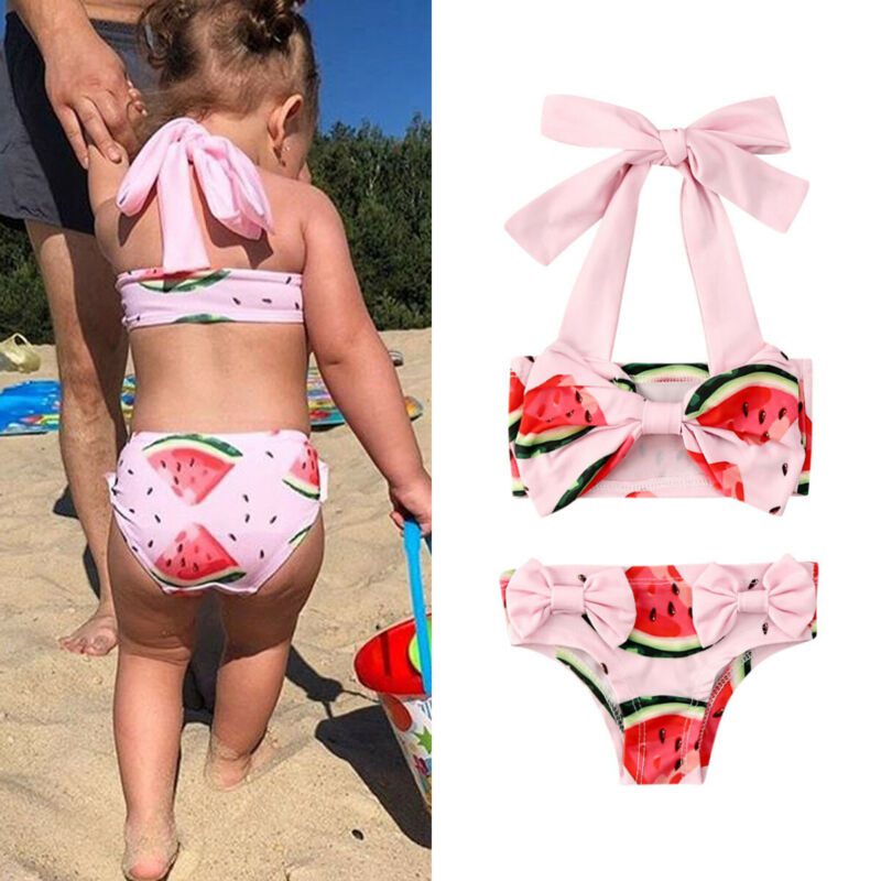 CANIS-maillot de bain pour enfants | Joli ensemble deux pièces, Tankini, style Bandage, à nœud papillon, tendance, pour la plage