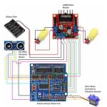 Kit de voiture Robot intelligent comprend Uno R3 capteur à ultrasons Module Bluetooth pour Arduino avec tutoriel