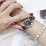 Classique femmes montres décontracté Quartz bracelet en cuir bracelet montre ronde analogique horloge montres-bracelets