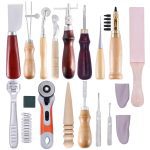 MIUSIE cuir artisanat poinçon outils Kit couture sculpture travail main couture selle Groover cuir artisanat outils ensemble Kit