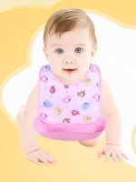 Bavoirs imperméables en Silicone pour bébé | Serviette Saliva pour bébé, tabliers de dessin animé pour bébé, chiffons détachables Bandana 1226