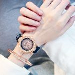 2019 femmes montres ensemble ciel étoilé dames Bracelet montre décontracté en cuir sport Quartz montre-Bracelet horloge Relogio Feminino