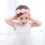 Bandeau style coréen pour nouveau-né | Accessoires de cheveux, bandeau avec fleurs, pour bébés filles, accessoires de cheveux, accessoire de photos photographiées et soi-même pour enfants
