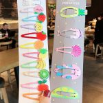 1 lot de épingles à cheveux pour filles | Mignon dessin animé, coloré Fruit, épingles à cheveux, enfants mignon Clip Barrettes bandeau, mode enfants accessoires de cheveux